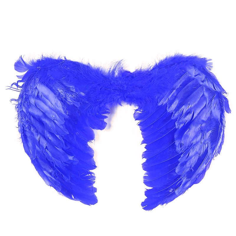 Large feather angel wings assorted colours - Green