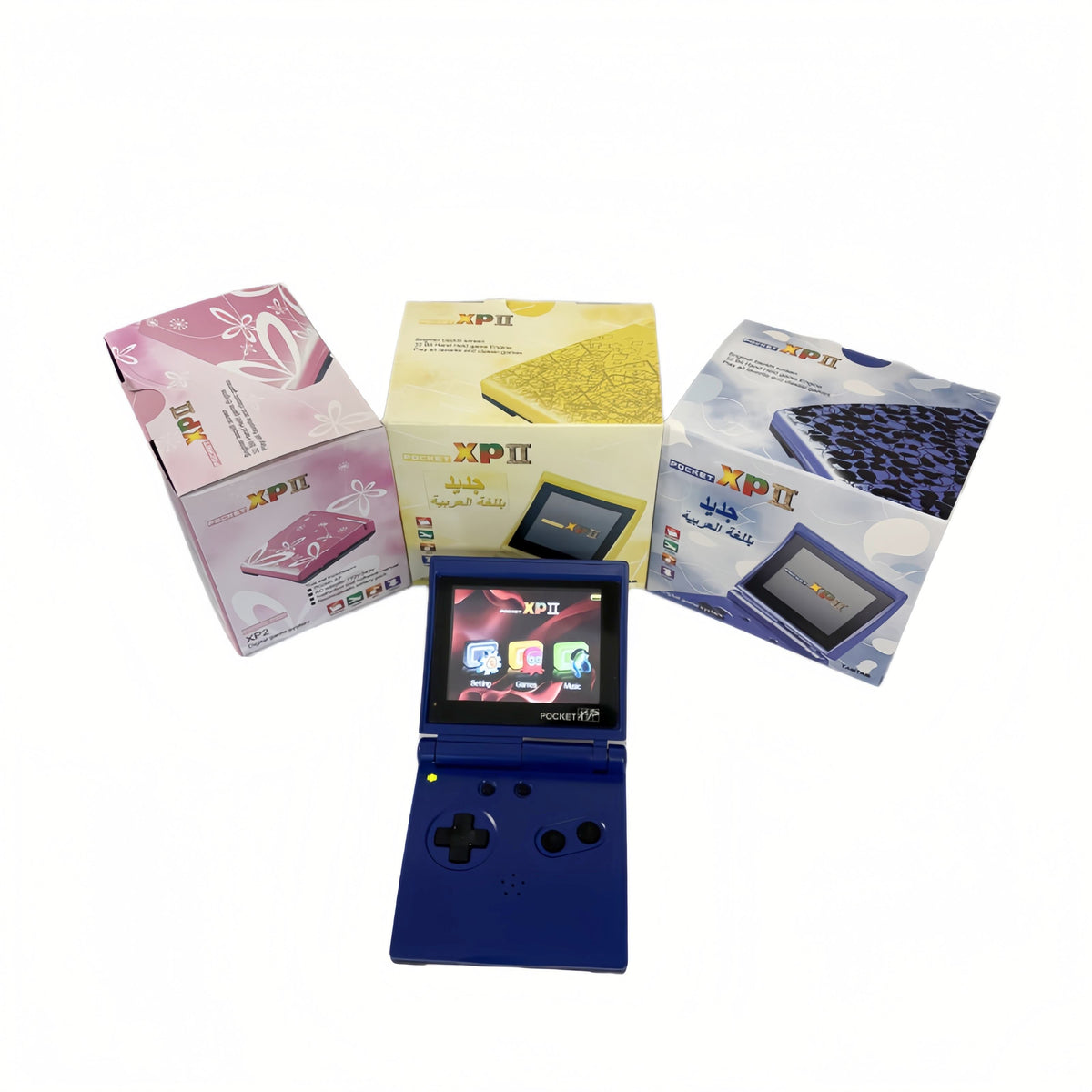 Pocket XP 2 Handheld Game Console Classic Games Game Portable Retro Gaming Blue