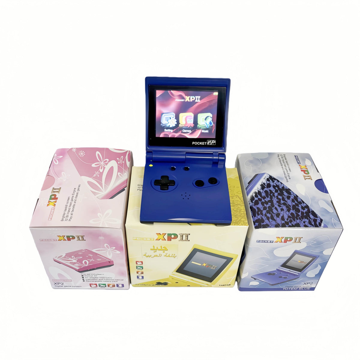Pocket XP 2 Handheld Game Console Classic Games Game Portable Retro Gaming Pink
