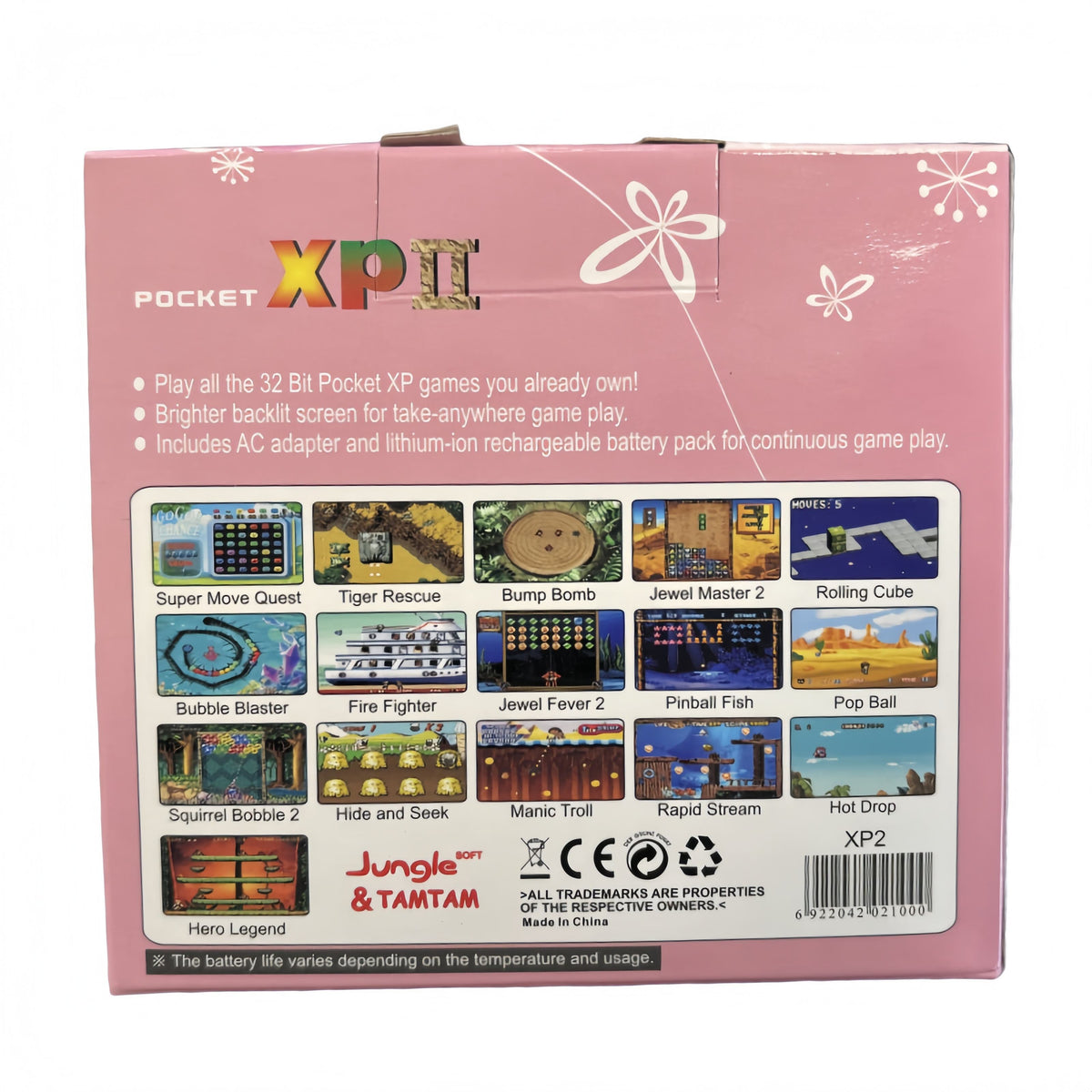 Pocket XP 2 Handheld Game Console Classic Game Portable Retro Gaming Yellow