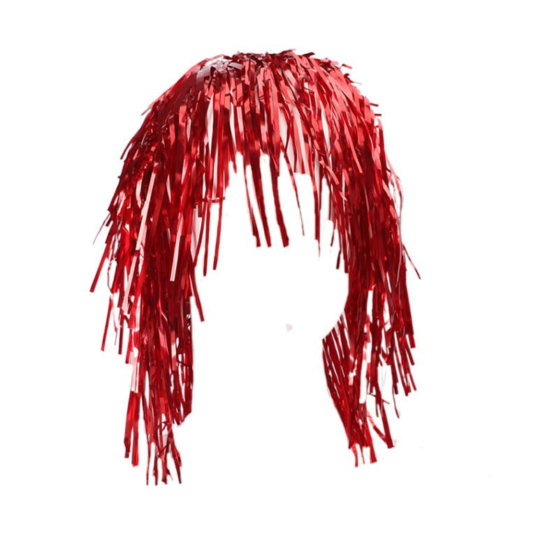 Party tinsel wig-assorted colour - Gold