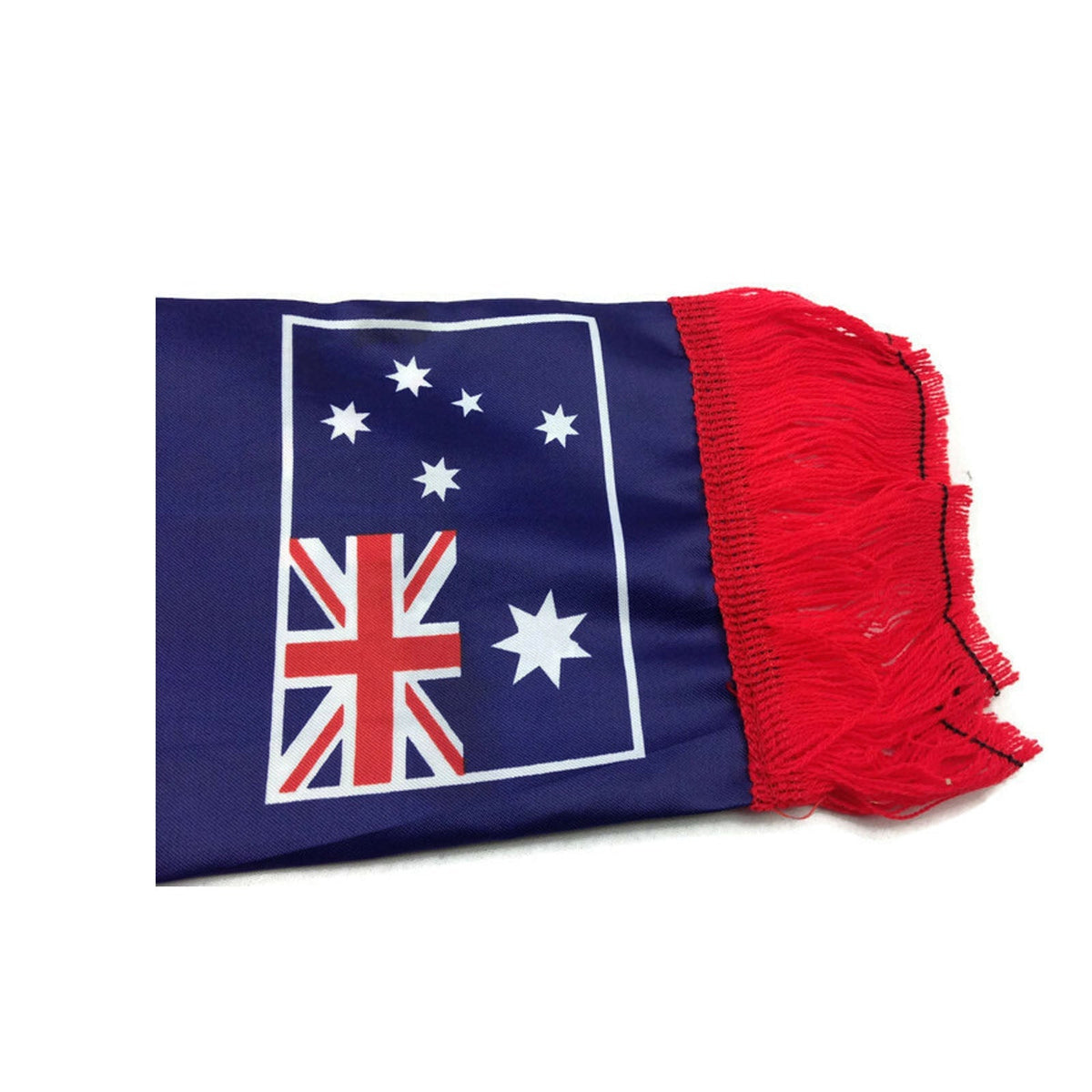 100 POLYESTER Australian National Flag SCARF Australia Costume Fringe Souvenir