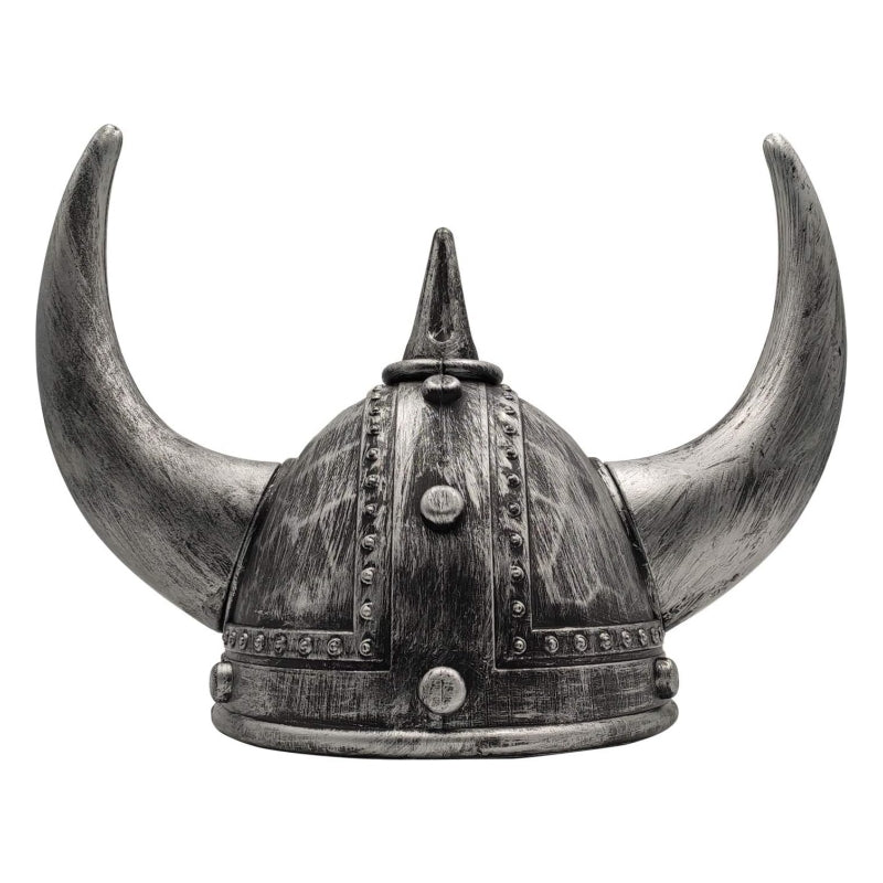 Viking Helmet Medieval Viking Horned Hat Warrior Hat Cosplay Silver Black