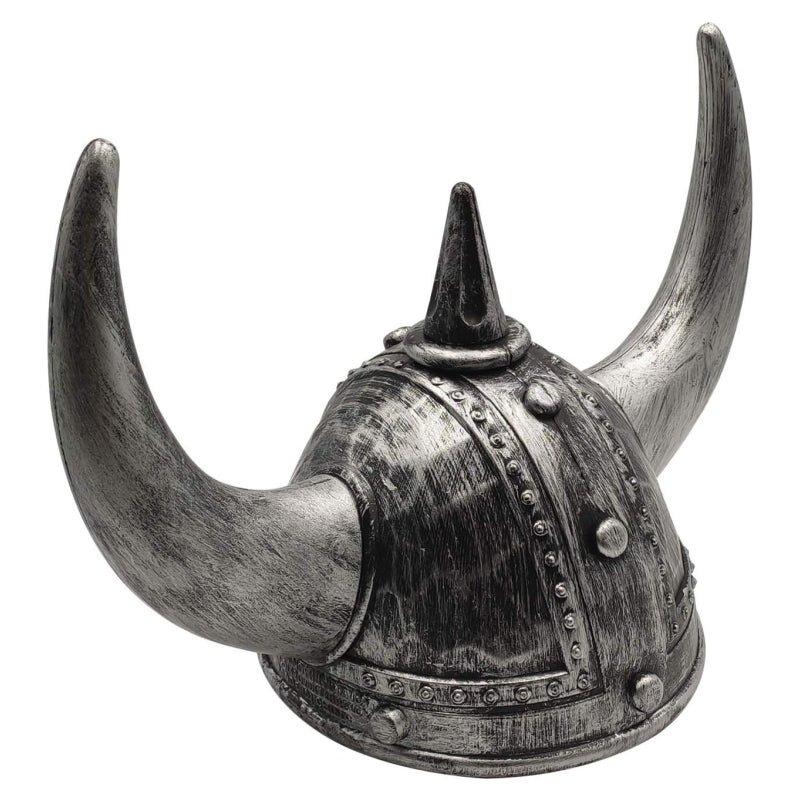 Viking Helmet Medieval Viking Horned Hat Warrior Hat Cosplay Silver Black