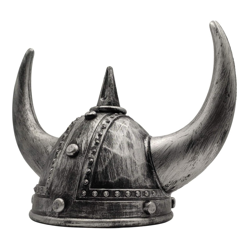 Viking Helmet Medieval Viking Horned Hat Warrior Hat Cosplay Silver Black