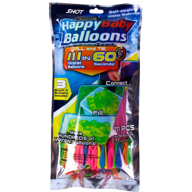 6 x Bunches Of water Balloons total 111 pk Rapid Self Sealing Water Balloons