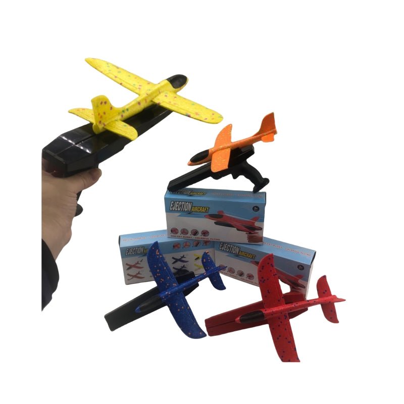 2x Ejection Foam Plane Toy Outdoor Sport w/ Light Safe for Children Birthday