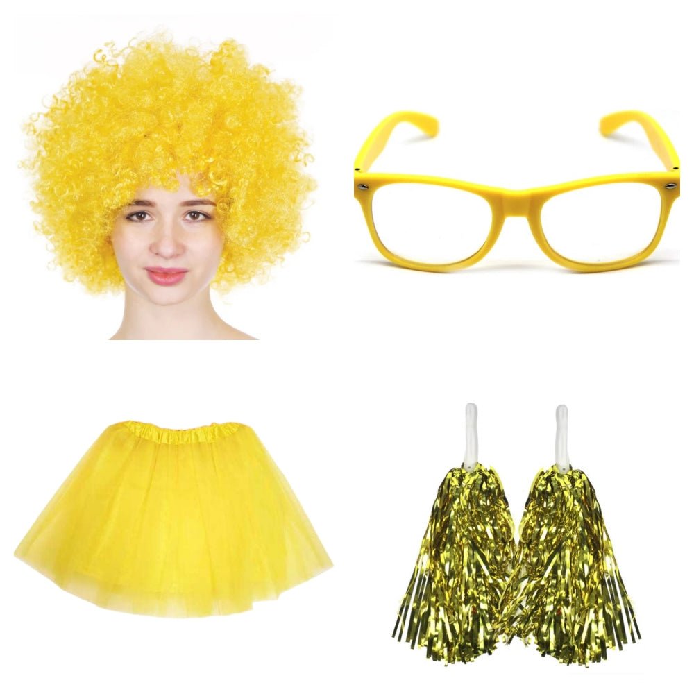School house carnival colour celebrates kit Wig Glasses Tutus & Pom Poms Green