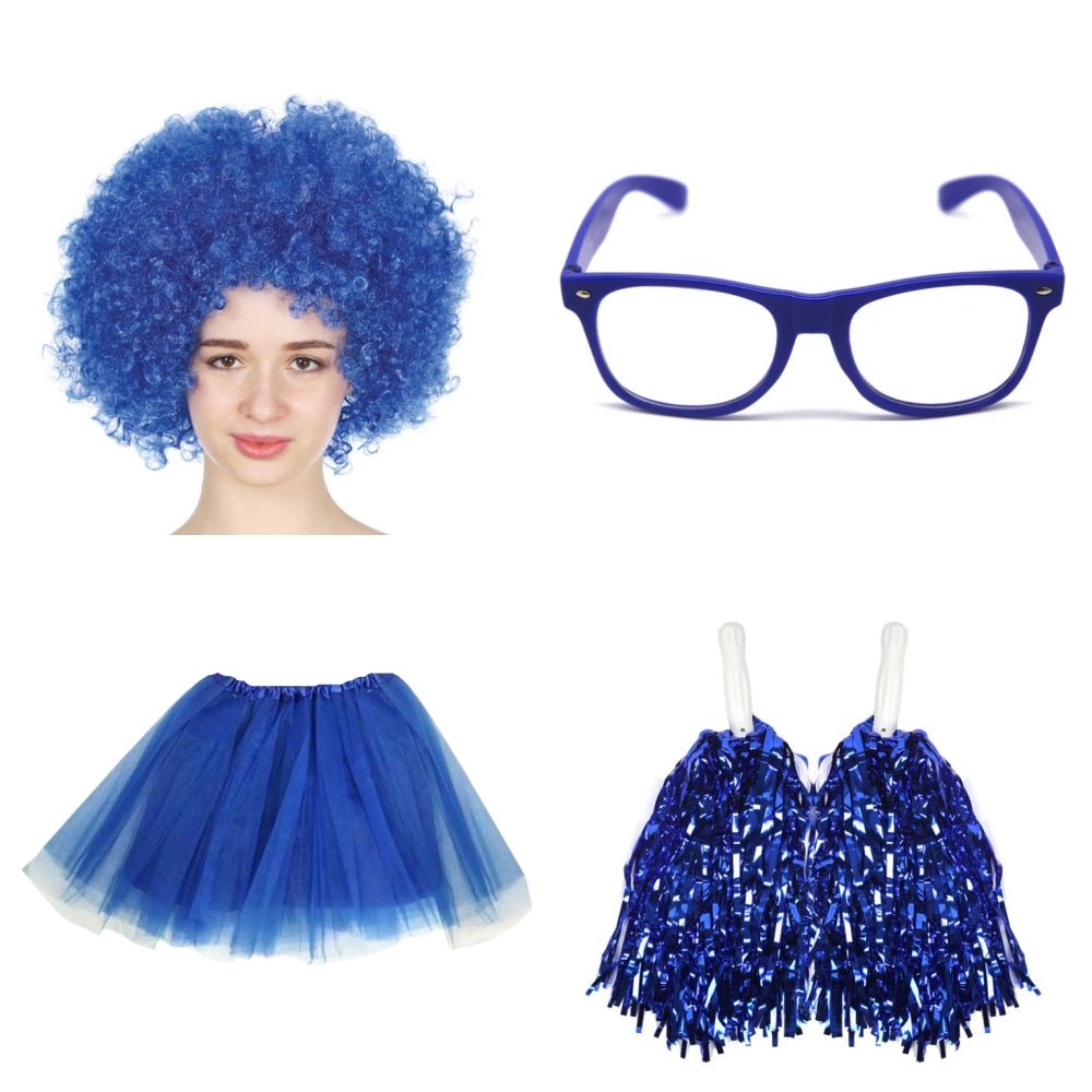School house carnival colour celebrates kit Wig Glasses Tutus & Pom Poms Green
