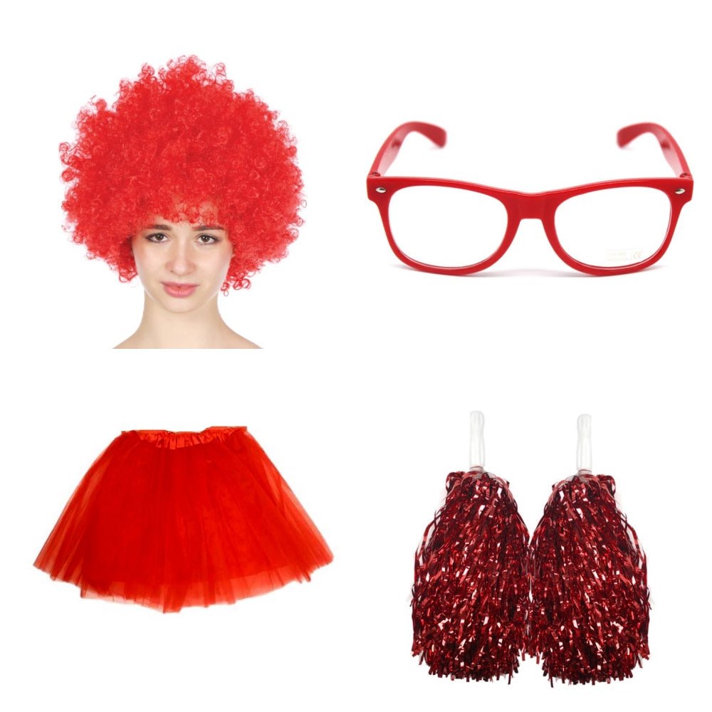School house carnival colour celebrates kit Wig Glasses Tutus & Pom Poms Yellow