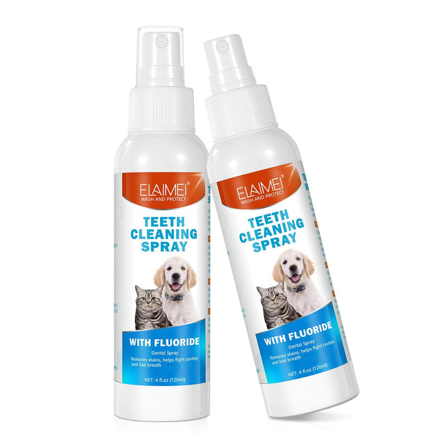2 Pcs Pet Oral Breath Freshener Spray 120ML EACH