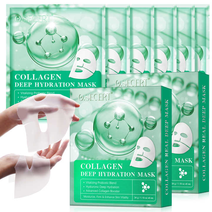 collagen Real Deep Facial Sheet Mask Women Deep Moisturizing Overnight Sleeping