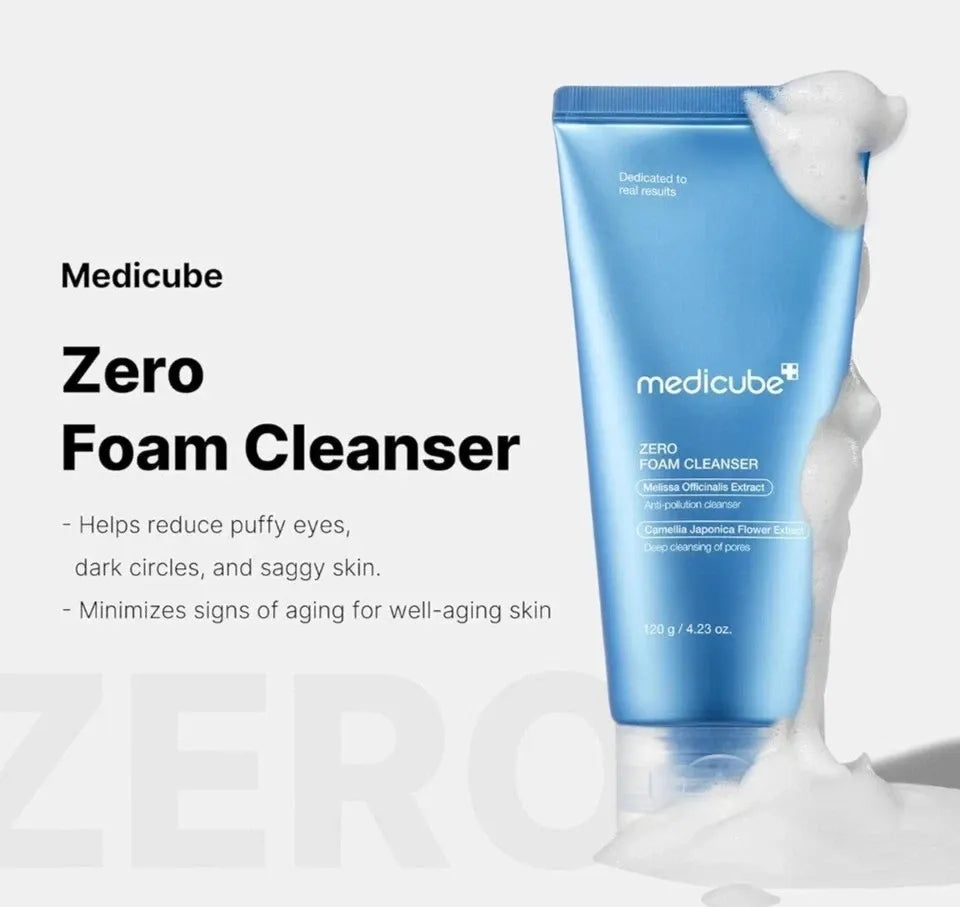 MEDICUBE Zero Foam Cleanser 120g – Deep Cleansing, Pore Care – AU Seller