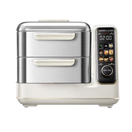 Hoper Layer Electric Food Steamer 16L Large Capacity 10 Second - Timer