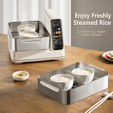Hoper Layer Electric Food Steamer 16L Large Capacity 10 Second - Timer
