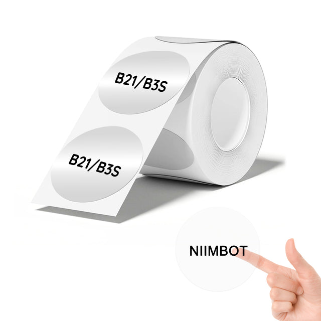 Niimbot Transparent Label Printing Label Sticker 50*50mm 150pcs Round B21/B3S/B1