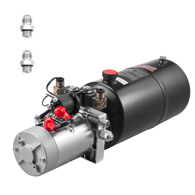 8 L Hydraulic Power Double 22 3 4 L 12V Metal Reservoir Dump Trailer Car Lifting