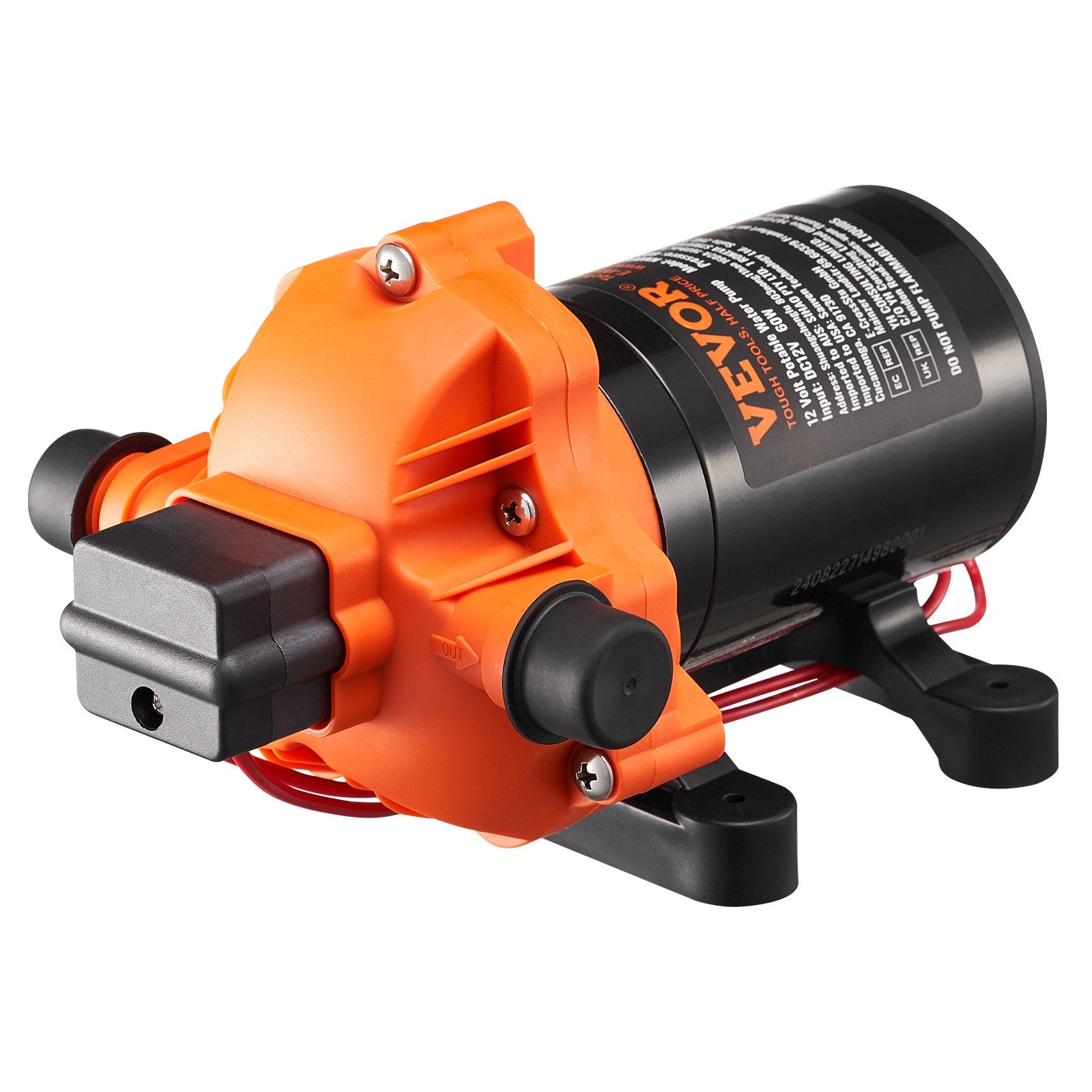 Diaphragm Pump 1.8GPM 6.81 L/min 3-Chamber Water Pump Pressure Switch