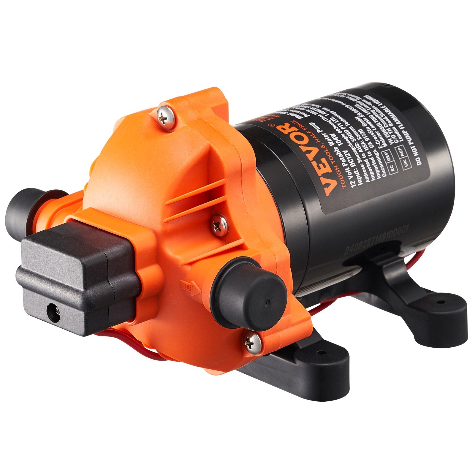 Diaphragm Pump 3.5GPM 13.25L/min 3-Chamber Water Pump Pressure Switch
