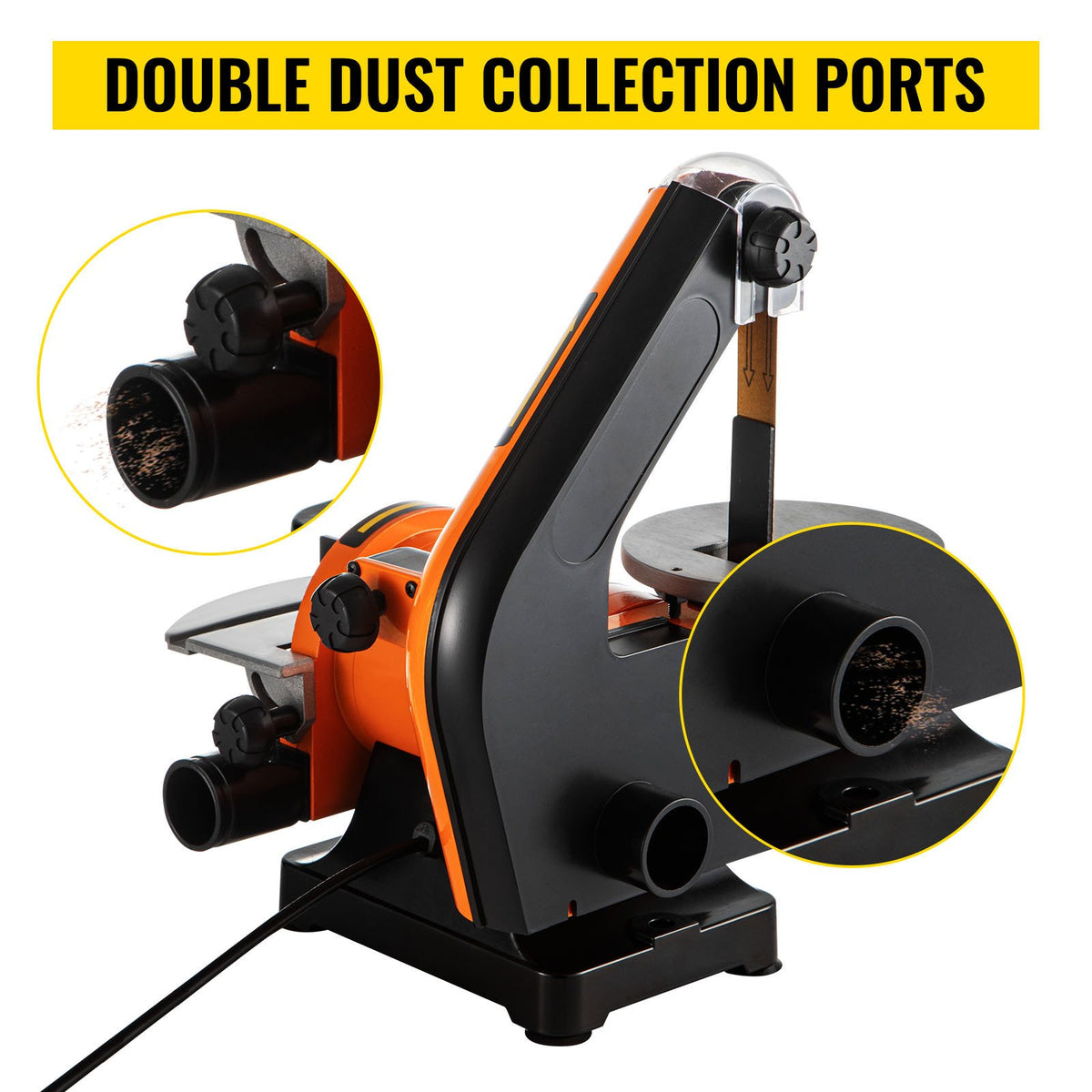 Belt Sander 300W Grinder Sander 1 x 30 Inch Electric Belt & Disc Sander 2950 RPM Variable Speed (300W)