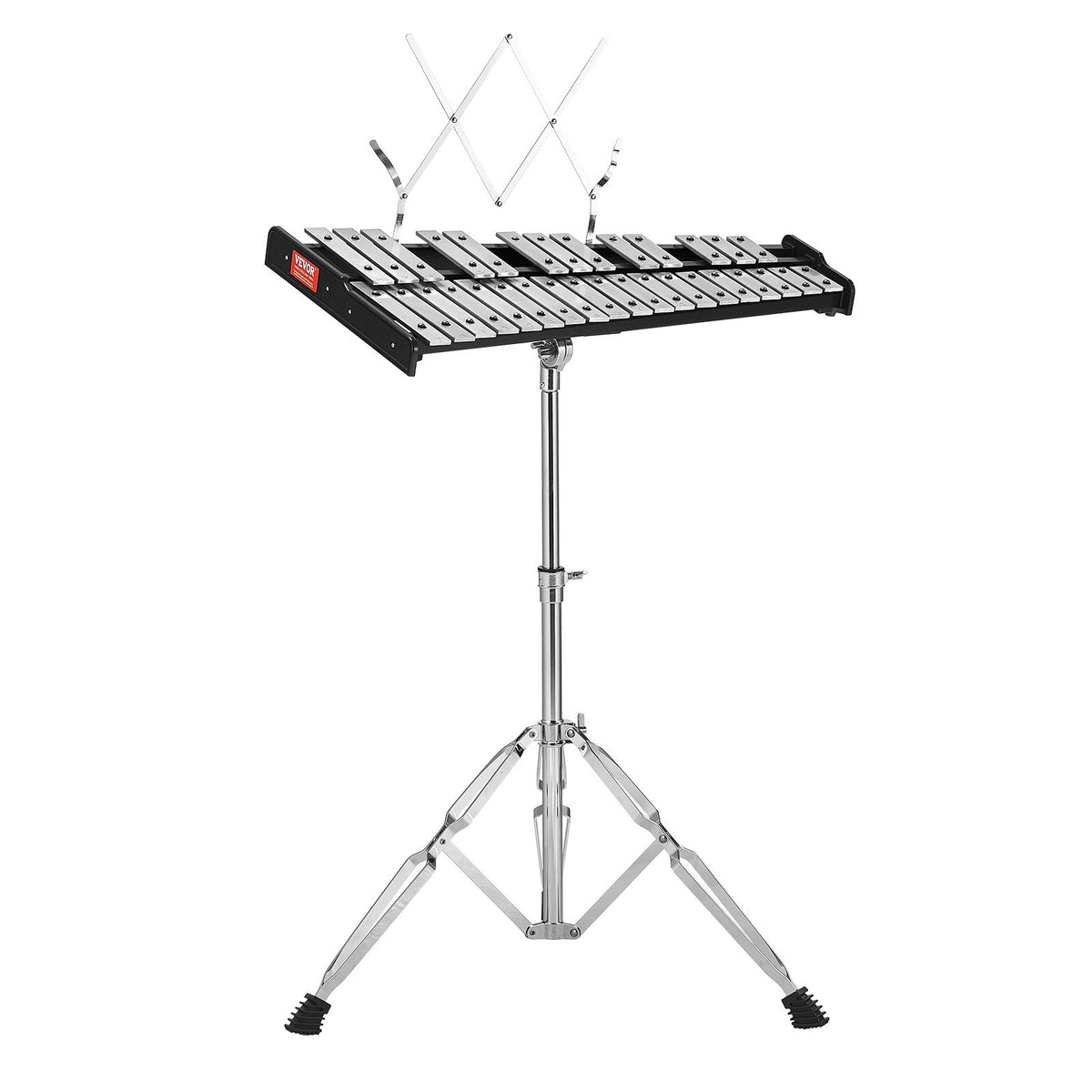 32 Note Glockenspiel Xylophone Bell Kit, Professional Percussion Instrument Set with Mallets, Drum Sticks, Music Stand, Adjustable Stand and Carrying Bag for Students & Adults