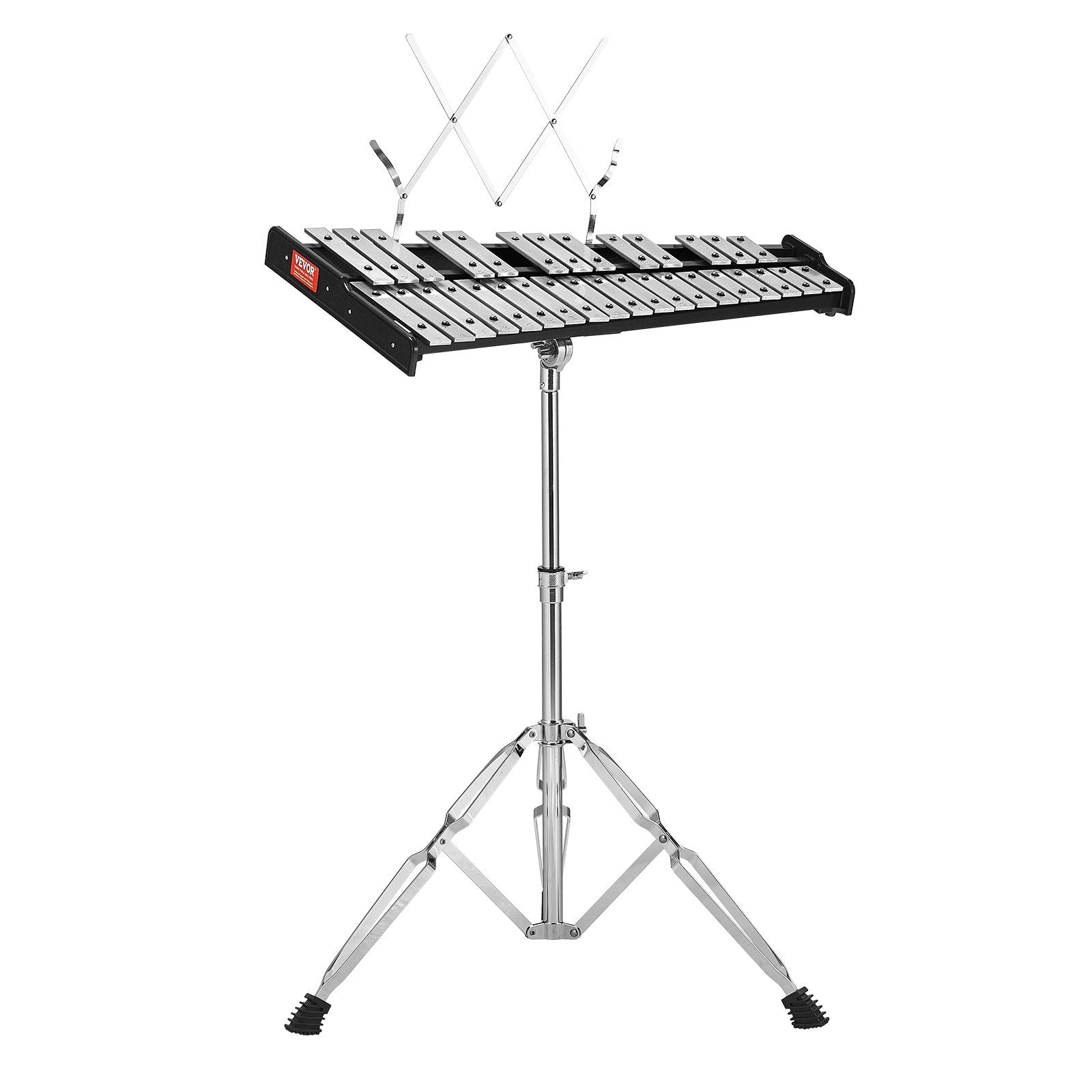 32 Note Glockenspiel Xylophone Bell Kit, Professional Percussion Instrument Set with Mallets, Drum Sticks, Music Stand, Adjustable Stand and Carrying Bag for Students & Adults