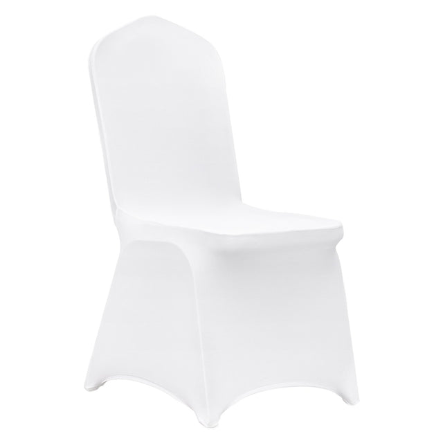 50-Pack White Stretch Spandex Folding Chair Covers Washable