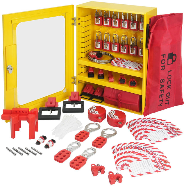 Electrical Lockout Tagout Kit 59 Valve Lockouts Cable Lockout Lockout Bag Box