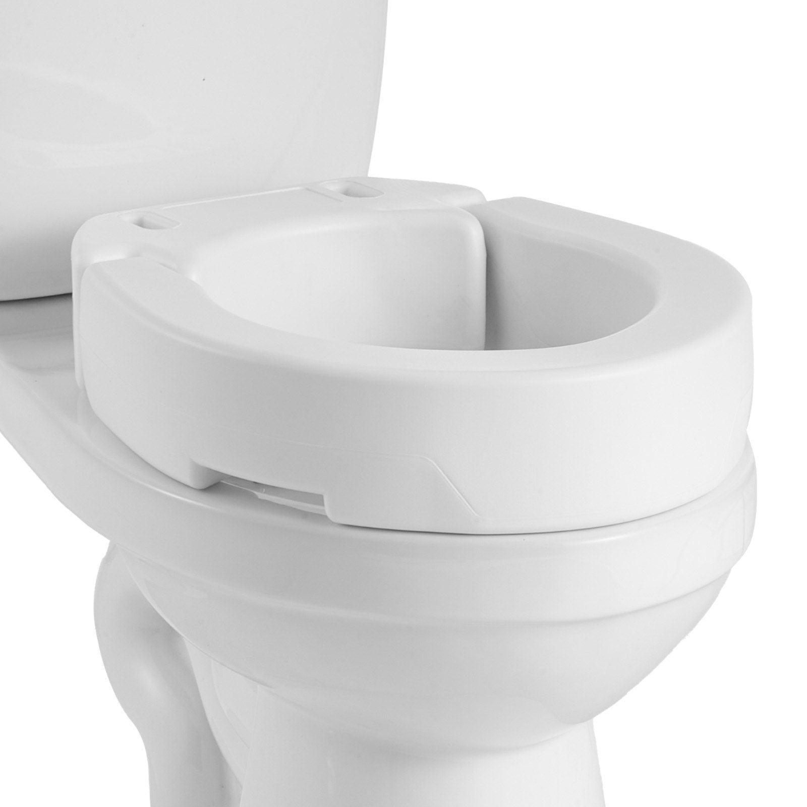 Raised Toilet Seat, 136.1 kg Load Capacity, 88.9 mm Lift Height, Commode Elevated Toilet Seat Riser with Enlarged Opening for Seniors, Elderly, Handicap, Disabled, and Adults, Fits Round Bowl