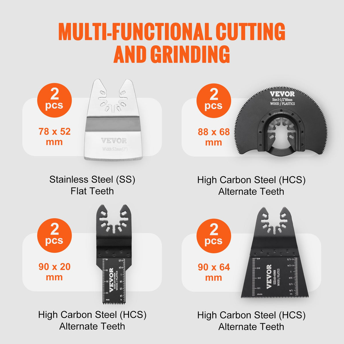 30PCS Multi Tool Blades Kits, Universal Quick Release Oscillating Saw Blades, 8 Types Wood Metal Plastic Oscillating Tool Blades, Fit Dewalt Bosch Milwaukee Hitachi Chicago Craftsman