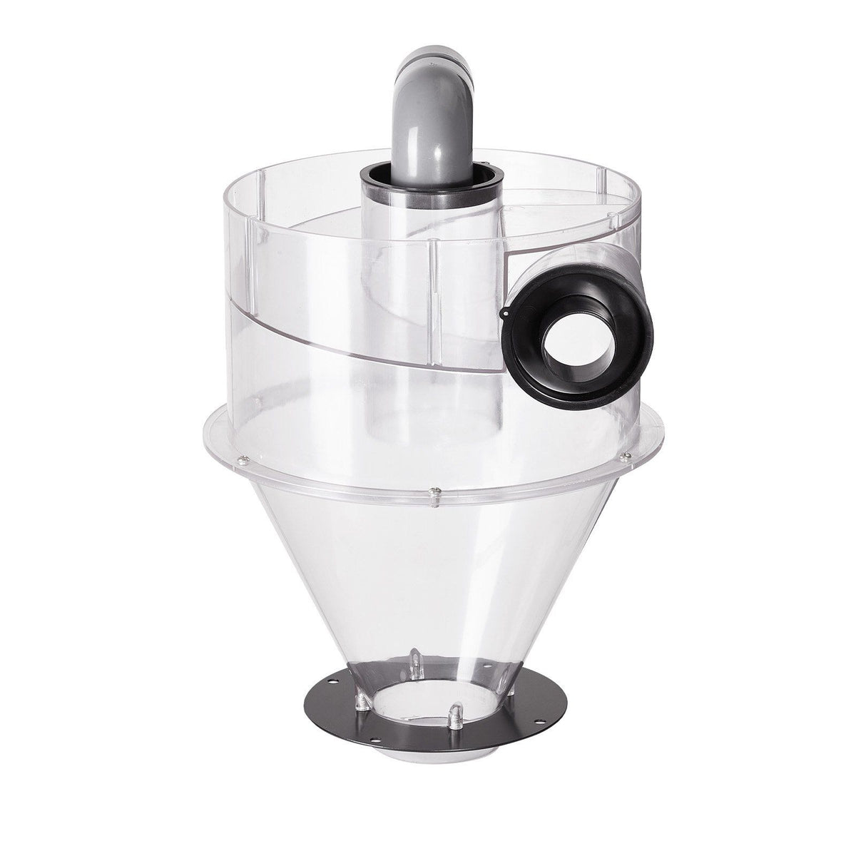 Cyclone Dust Separator, 4" Retrofit Cyclone Separator for Dust Collectors, ABS Dust Deputy With 2" Hole O.D. Connector & Hose for Wet/Dry Shop Vacuums, Fits 18.9-37.85L Tank (Tank Exclude)