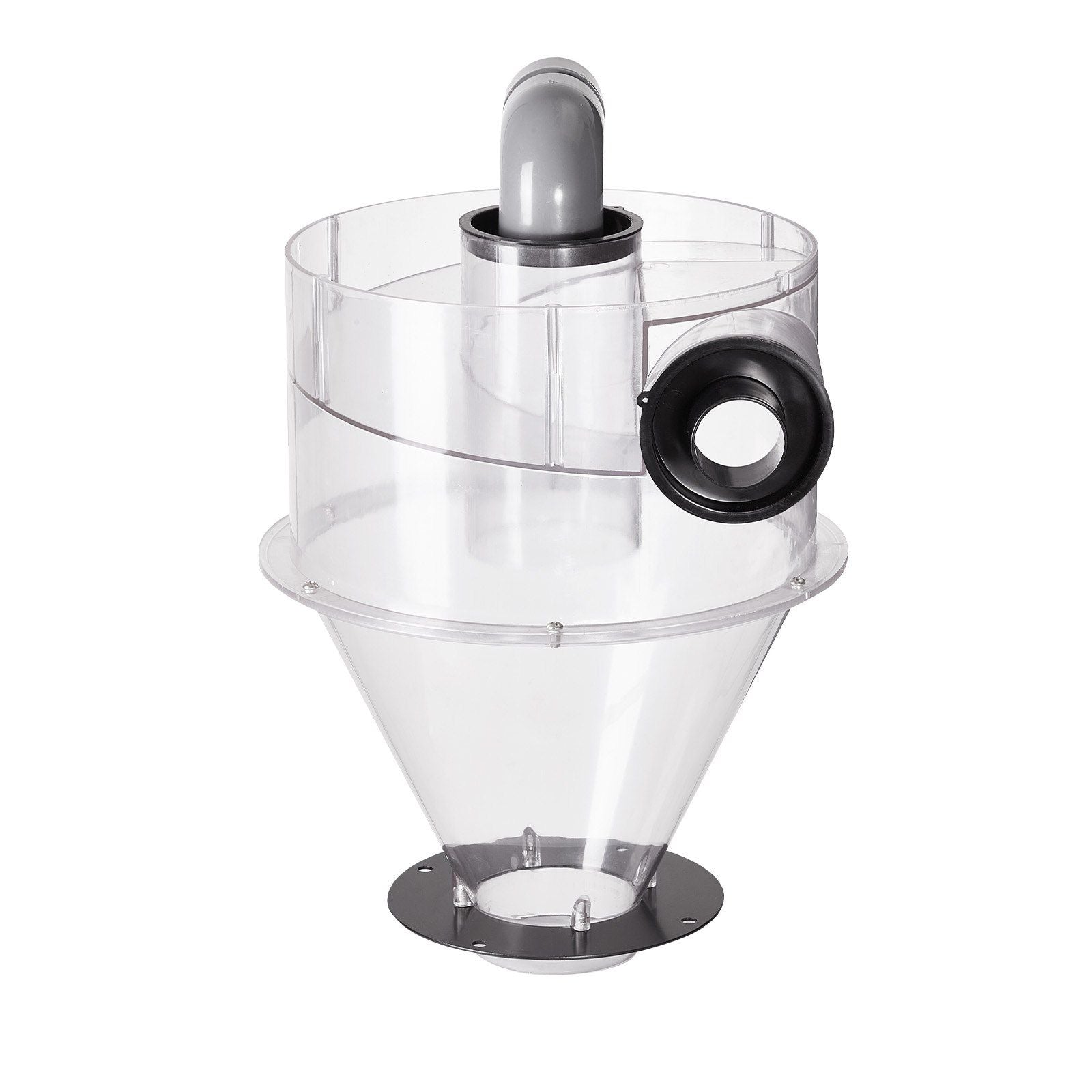 Cyclone Dust Separator, 4" Retrofit Cyclone Separator for Dust Collectors, ABS Dust Deputy With 2" Hole O.D. Connector & Hose for Wet/Dry Shop Vacuums, Fits 18.9-37.85L Tank (Tank Exclude)