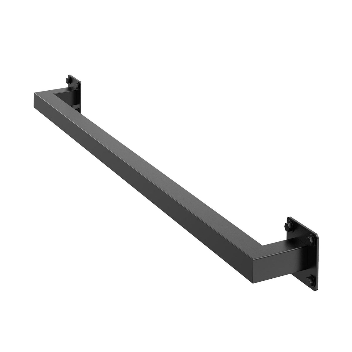 Wall Mounted Stair Handrail, 910mm Black Iron Staircase Handrail Indoor, 113kg Load Capacity, Industrial Railing Hand Rail for Steps,  Square Tube for Loft Porch Deck, 2 Sections