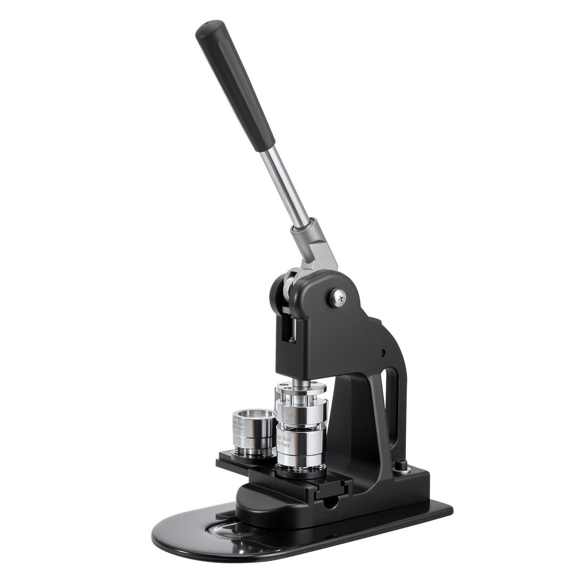 Button Maker Machine, 25 mm, Pin Maker Machine with 500pcs Button Parts, Circle Cutter, Hex Wrenches and Magic Book, Ergonomic Handle, for DIY Badges, Personalized Pins and Key Chains, Black