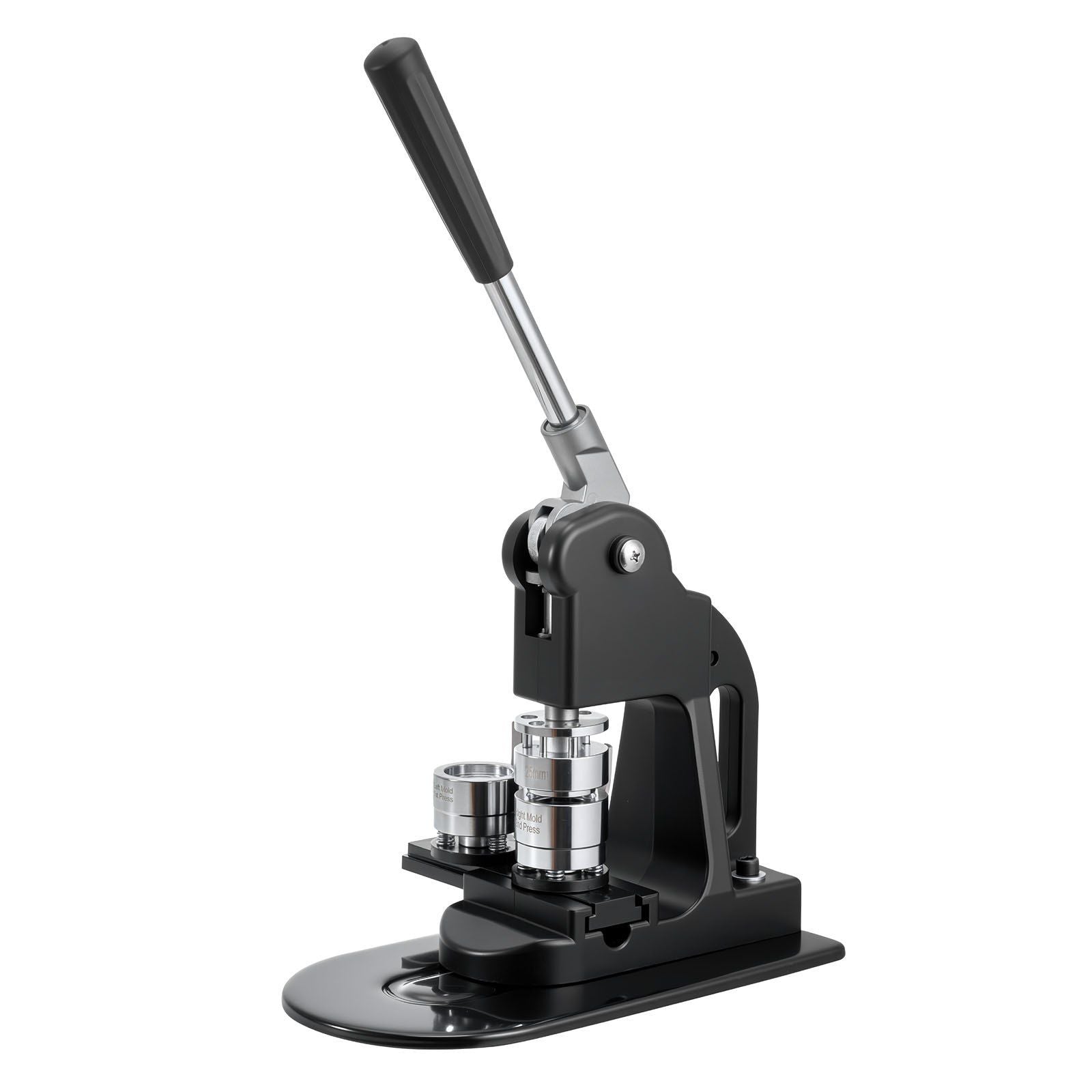 Button Maker Machine, 25 mm, Pin Maker Machine with 500pcs Button Parts, Circle Cutter, Hex Wrenches and Magic Book, Ergonomic Handle, for DIY Badges, Personalized Pins and Key Chains, Black