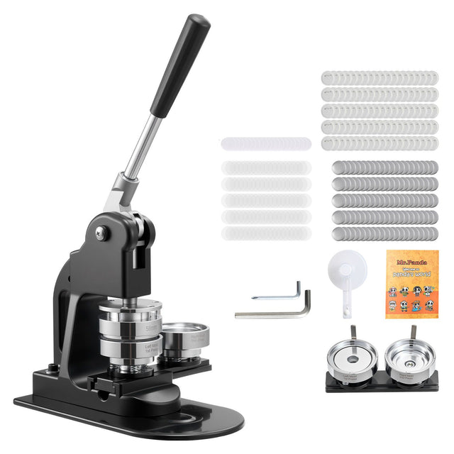 Button Maker Machine 58 500pcs Diy Badges Personalized Pins Key Chains Black