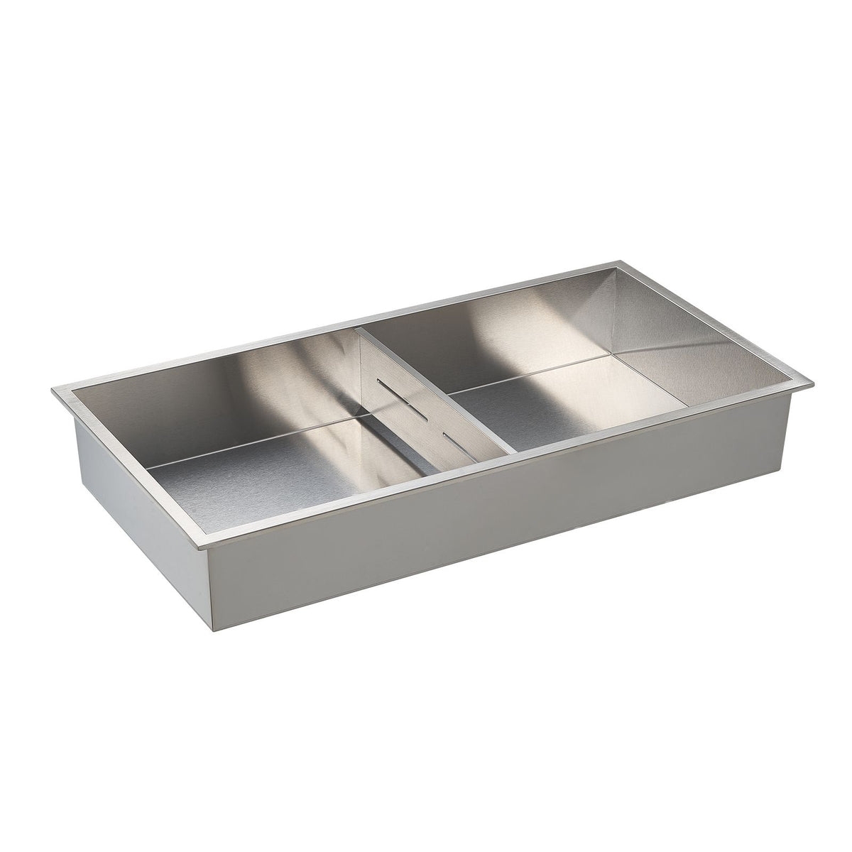 Shower Niche, 33.0 x 63.5 x 10.2 cm Recessed Wall Niche Double-layer, with Hollowed-out Divider, Heavy-duty Stainless Steel Modern Shampoo Storage Organizer, Waterproof, Silver for Bathroom