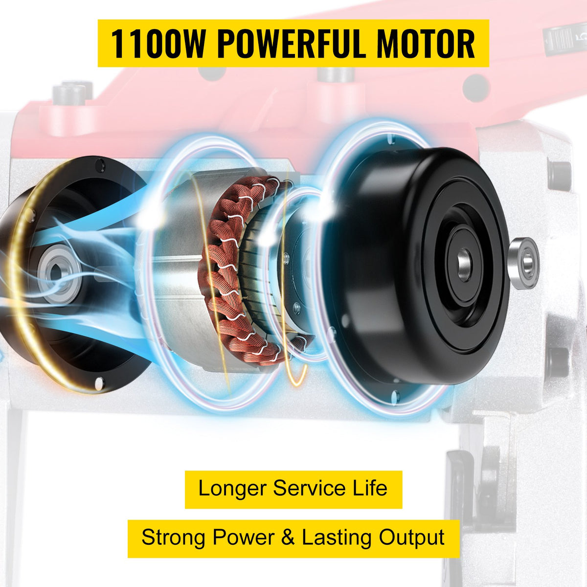 Variable-Speed 127mm Deep Cut Portable Band Saw 220V 10Amp Motor Handheld