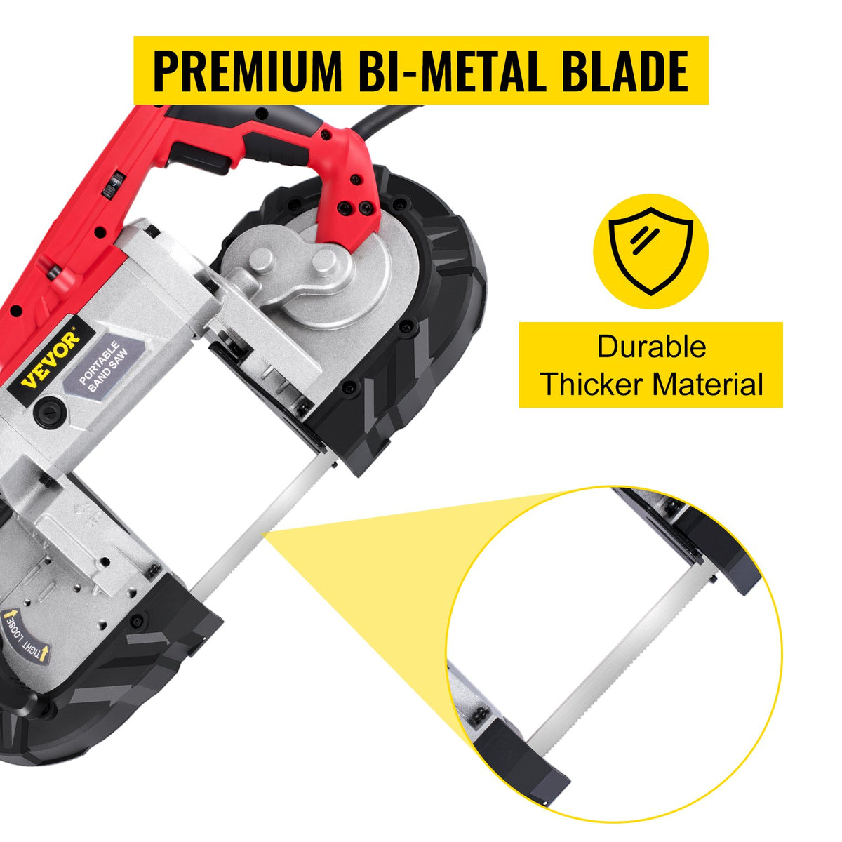 Variable-Speed 127mm Deep Cut Portable Band Saw 220V 10Amp Motor Handheld