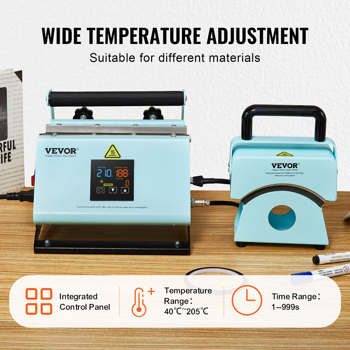 2 in 1 Tumbler and Hat Heat Press Machine Heat Machine for Caps Hats Mugs