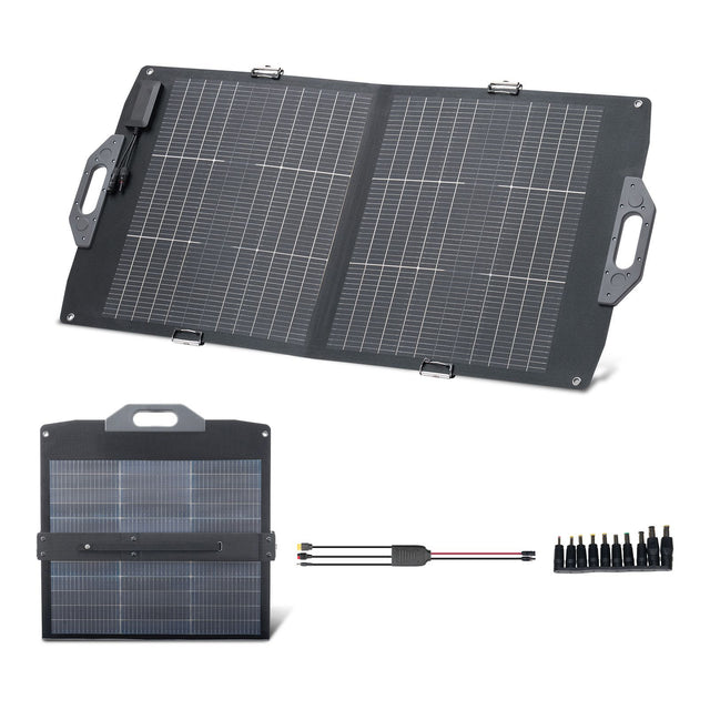 100W Bifacial Foldable Solar Panel MC4 USB-C
