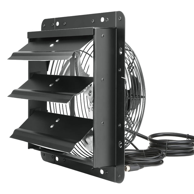 10in Shutter Exhaust Fan 843 CFM EC Motor Temp Humidity Controller