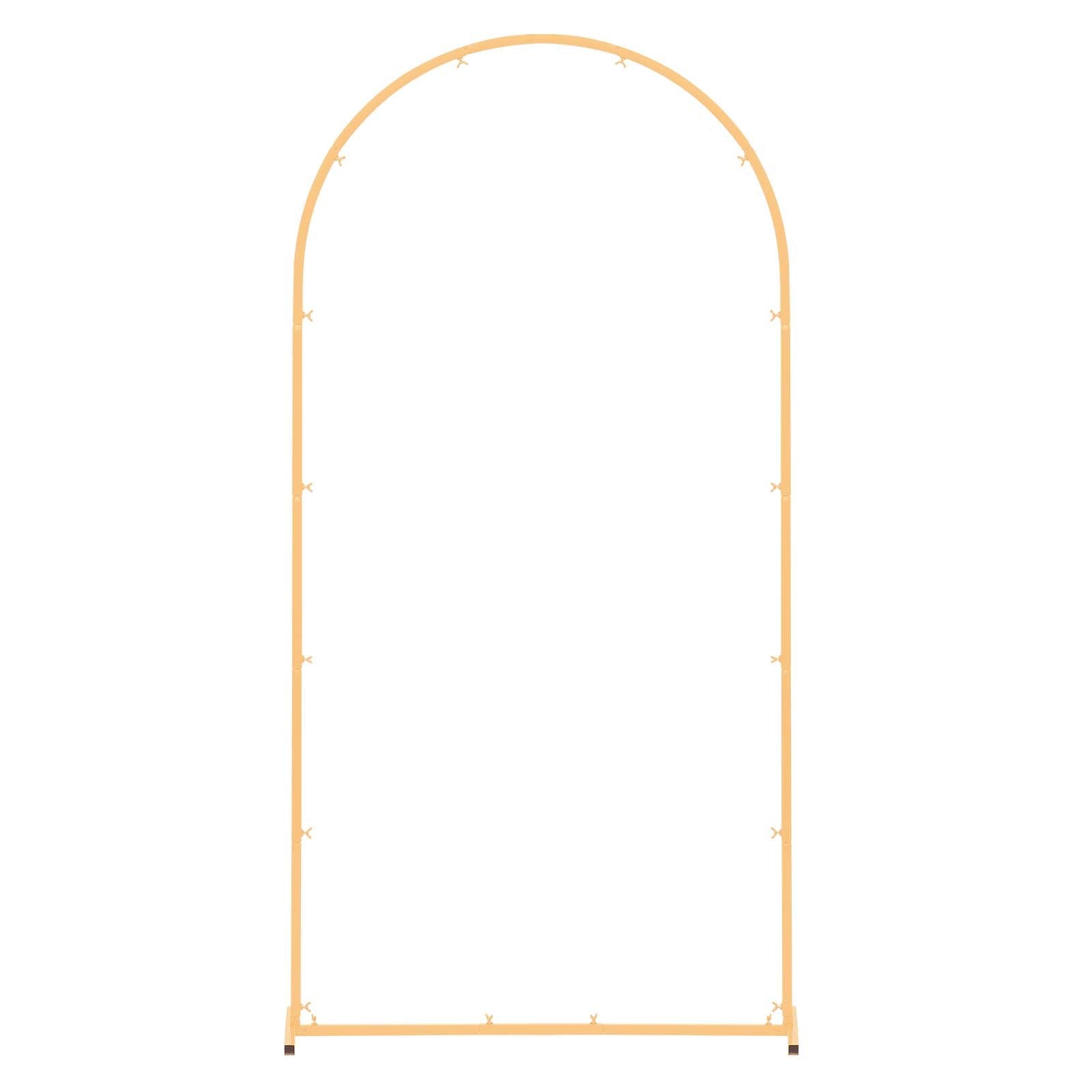 Arch Backdrop Stand, 2 x 1 m, Stable Structure, Easy Assembly, 1 Set Gold Metal Arch Backdrop Stand for Wedding, Birthday Party, Graduation, Holiday Celebration, and Ceremony Decoration