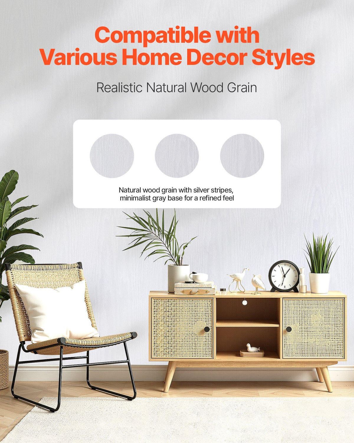 Peel and Stick Wallpaper, 45cm x 10m Contact Paper White Wood Grain Waterpoof Self Adhesive, Easy to Clean & Peel Wall Decorative Vinyl Roll for Bedroom Kitchen Office Bathroom Desk