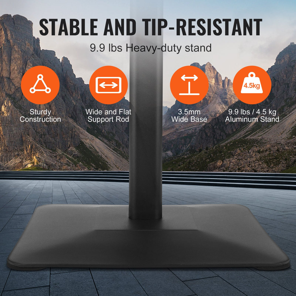 Pedestal Sign Holder Adjustable Poster Stand 11 x 17 Inch Metal Base