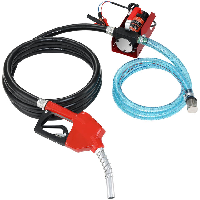 12V 10GPM Fuel Transfer Pump 8m Lift Automatic Shutoff Hose Kit