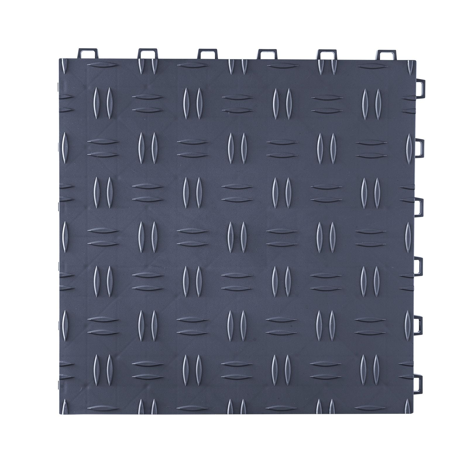 Garage Tiles Interlocking, 12 x 12 x 0.53 inch 25 Pack Garage Floor Covering Tiles, Non-Slip Double-Sided Texture Garage Flooring Tiles, for Garages, Basements, Repair Shops, Graphite Gray
