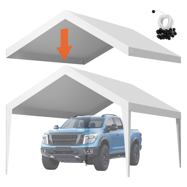 6x3.6m Carport Replacement Canopy Waterproof UV White