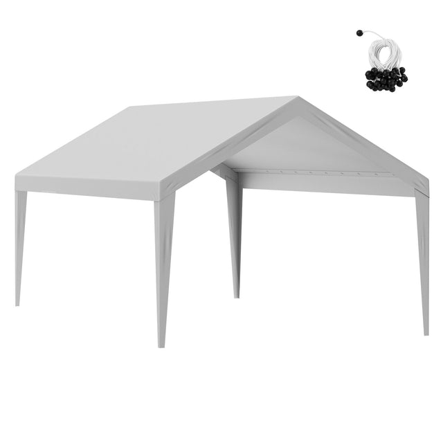 12x20ft Carport Replacement Canopy Cover Waterproof UV Grey