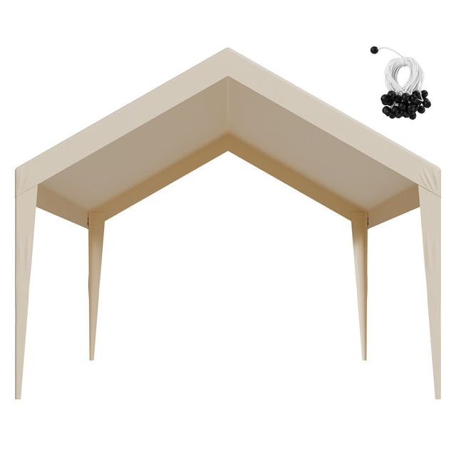 6x3.6m Carport Replacement Canopy Waterproof UV Beige